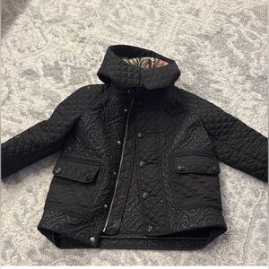 Burberry Black Puffer Jacket with Diamond Quilting